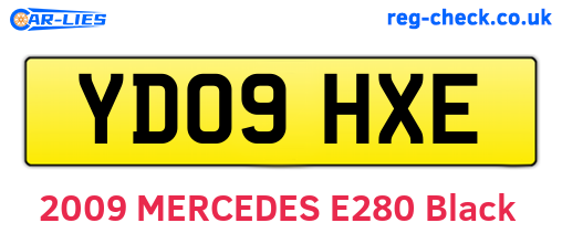 YD09HXE are the vehicle registration plates.