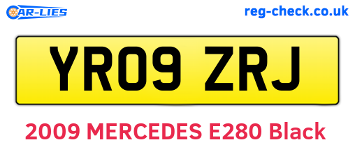 YR09ZRJ are the vehicle registration plates.