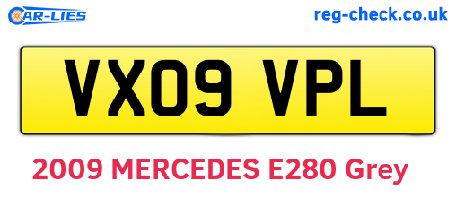 VX09VPL are the vehicle registration plates.
