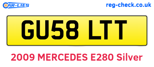 GU58LTT are the vehicle registration plates.