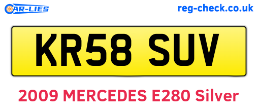 KR58SUV are the vehicle registration plates.