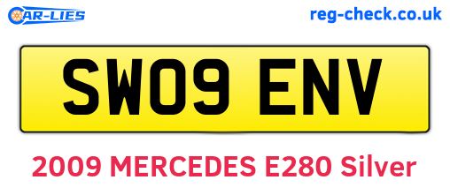 SW09ENV are the vehicle registration plates.