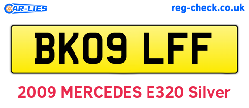 BK09LFF are the vehicle registration plates.