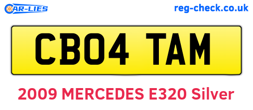 CB04TAM are the vehicle registration plates.