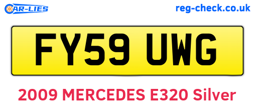 FY59UWG are the vehicle registration plates.