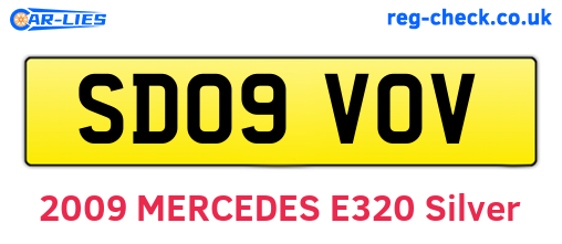 SD09VOV are the vehicle registration plates.