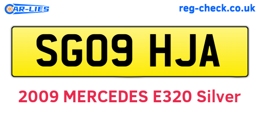 SG09HJA are the vehicle registration plates.