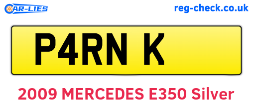 P4RNK are the vehicle registration plates.