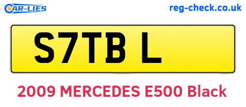 S7TBL are the vehicle registration plates.