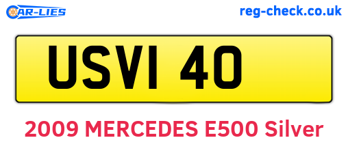 USV140 are the vehicle registration plates.