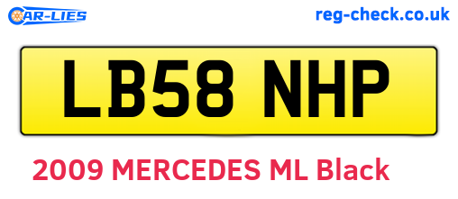 LB58NHP are the vehicle registration plates.
