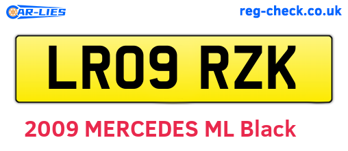 LR09RZK are the vehicle registration plates.