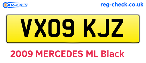 VX09KJZ are the vehicle registration plates.