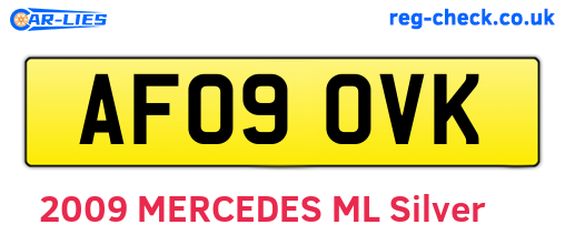 AF09OVK are the vehicle registration plates.