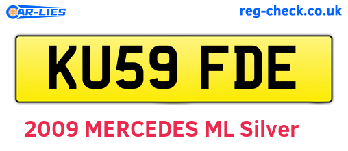KU59FDE are the vehicle registration plates.