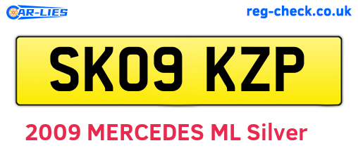 SK09KZP are the vehicle registration plates.