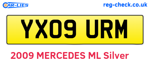 YX09URM are the vehicle registration plates.