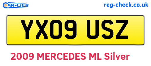YX09USZ are the vehicle registration plates.