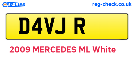 D4VJR are the vehicle registration plates.