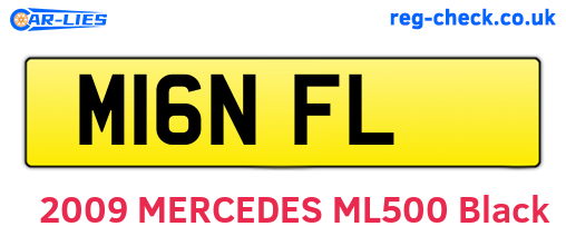 M16NFL are the vehicle registration plates.
