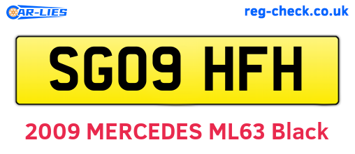 SG09HFH are the vehicle registration plates.