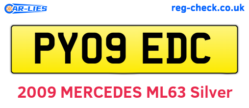 PY09EDC are the vehicle registration plates.