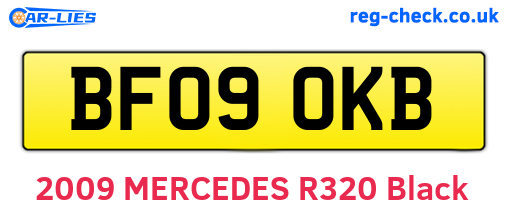 BF09OKB are the vehicle registration plates.