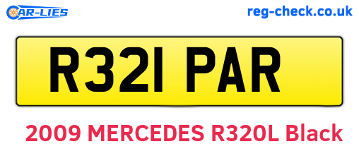 R321PAR are the vehicle registration plates.