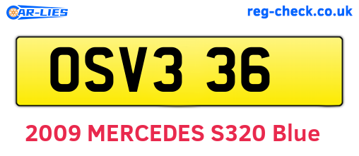 OSV336 are the vehicle registration plates.