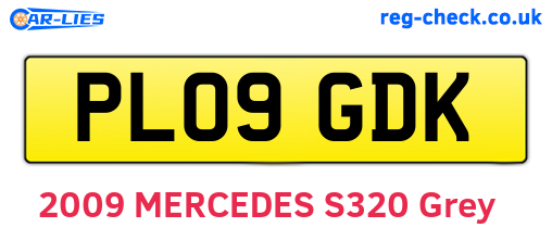 PL09GDK are the vehicle registration plates.