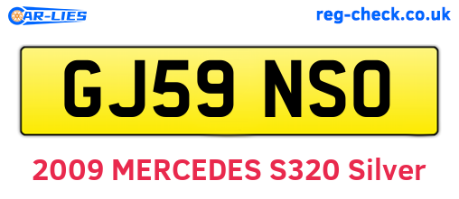 GJ59NSO are the vehicle registration plates.