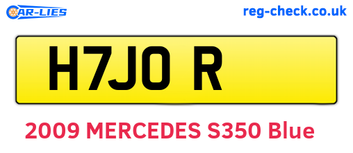 H7JOR are the vehicle registration plates.
