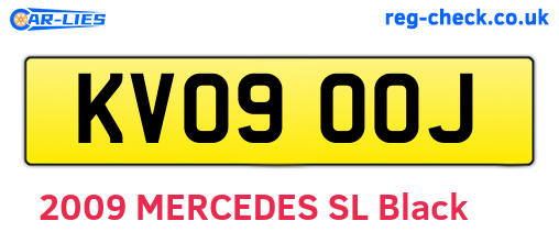 KV09OOJ are the vehicle registration plates.