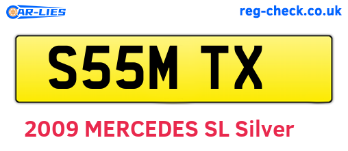 S55MTX are the vehicle registration plates.