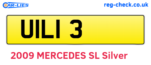 UIL13 are the vehicle registration plates.