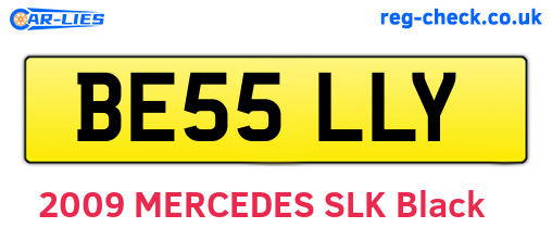 BE55LLY are the vehicle registration plates.