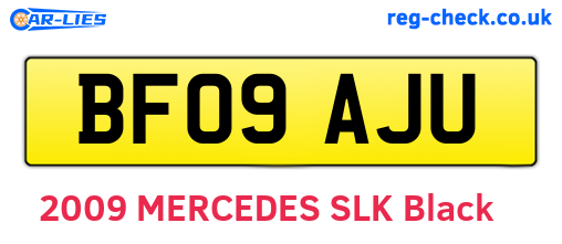BF09AJU are the vehicle registration plates.