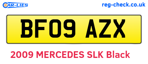 BF09AZX are the vehicle registration plates.