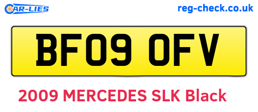 BF09OFV are the vehicle registration plates.