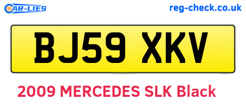 BJ59XKV are the vehicle registration plates.