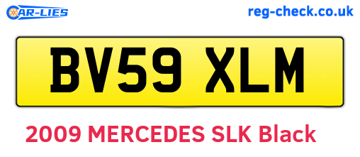 BV59XLM are the vehicle registration plates.