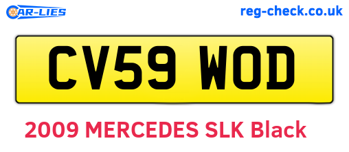 CV59WOD are the vehicle registration plates.