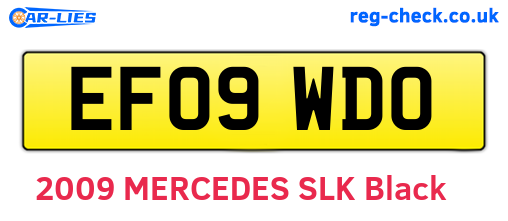 EF09WDO are the vehicle registration plates.