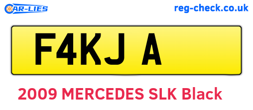 F4KJA are the vehicle registration plates.