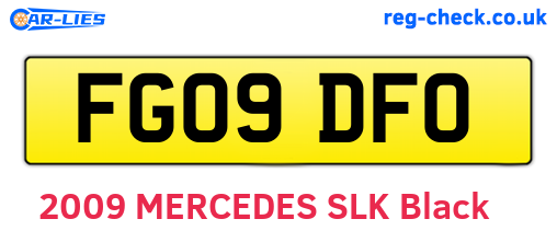 FG09DFO are the vehicle registration plates.