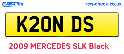 K20NDS are the vehicle registration plates.