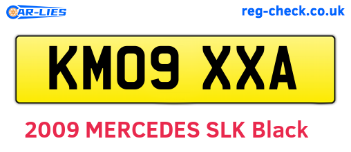 KM09XXA are the vehicle registration plates.
