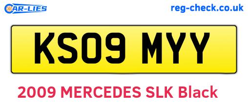 KS09MYY are the vehicle registration plates.