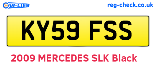 KY59FSS are the vehicle registration plates.