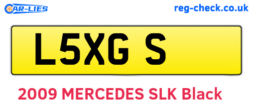 L5XGS are the vehicle registration plates.